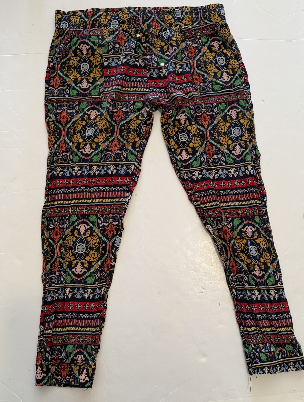 Stylish Vibrant Multicolor Patterned Drawstring F… - image 1