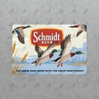 Vintage Schmidt Beer Metal Sign Ducks & Northwest Landscape #300147