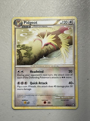 Pokémon Pidgeot TCG Triumphant Card 29/102 Regular Rare 2010