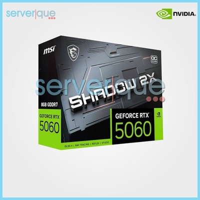 MSI SHADOW GeForce RTX 5060 8GB 2X OC GDDR7 PCI Express 5.0 x8 Graphics Card