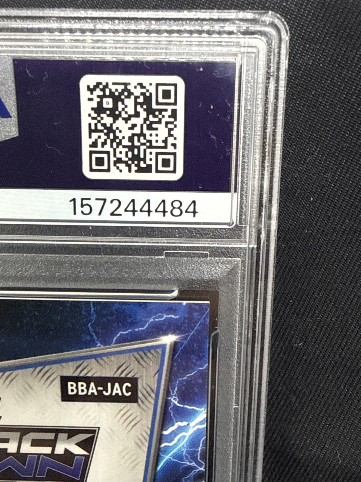 2026 Topps Chrome WWE JACOB FATU Blue Brand Auto Refractor PSA 9 Card #BBA-JAC view 5