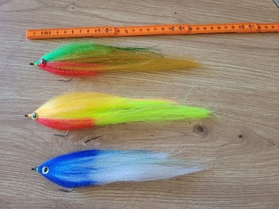 3er Set Handgebundene Hechtstreamer   Top Qualität! (20-25cm)