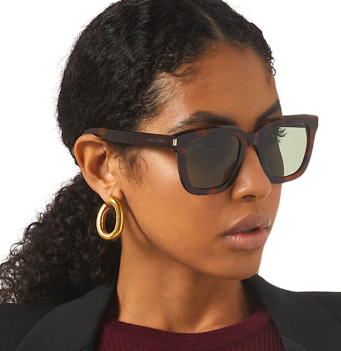 NUOVI occhiali da sole Yves Saint Laurent SL465 002 51 51 mm 100% autentici