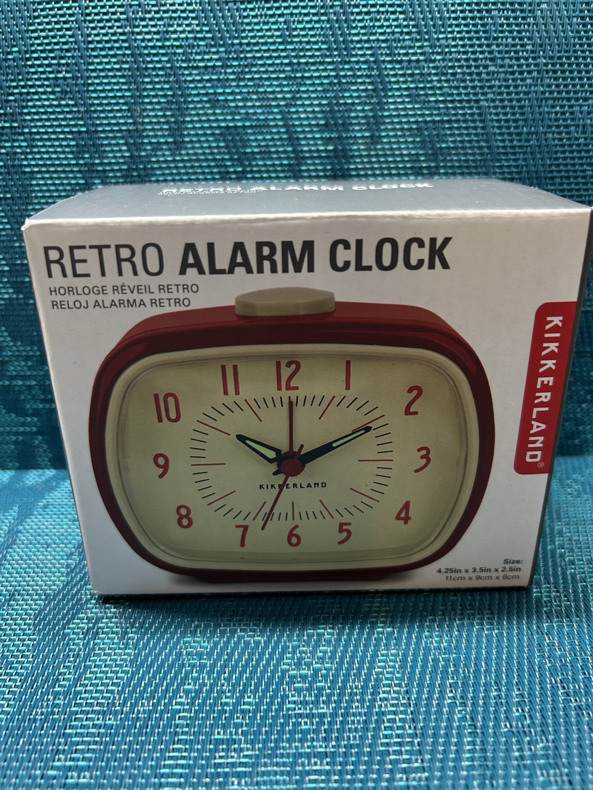 Kikkerland Retro Alarm Clock - Red