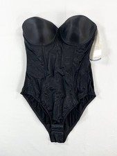 Vintage Cabernet Shapewear Bustier Strapless Underwire Bodysuit Black NWT 36C
