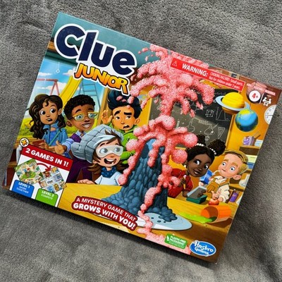 Clue Junior Board Game Ages 4+ Double Sided Gameboard 2 Games in 1 Hasbro