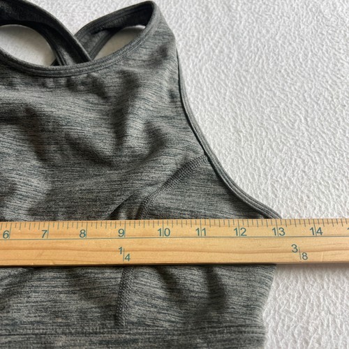 Joy Lab High Neck Sports Bra Criss Cross Back Heathered Gray Extra Small XS - Picture 6 of 7