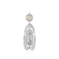 Cavill Welo Opal SilberanhäNger 0,45Ct Rundschliff 925 Sterling Silber
