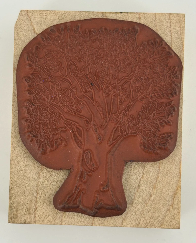 Delafield Stamp Company TREE H703 Naturaleza Exterior Montaje Madera Sello de Goma Foto 4 de 4