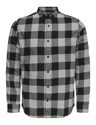NOS Onsgudmund LS Checked Shirt Noos Camicia, Grigio Griffin Griffin, Medium ...