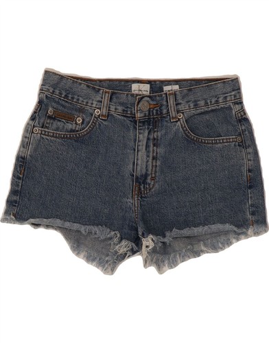 CALVIN KLEIN Womens High Waist Denim Hot Pants US 3 Small W28 Blue Cotton CE03
