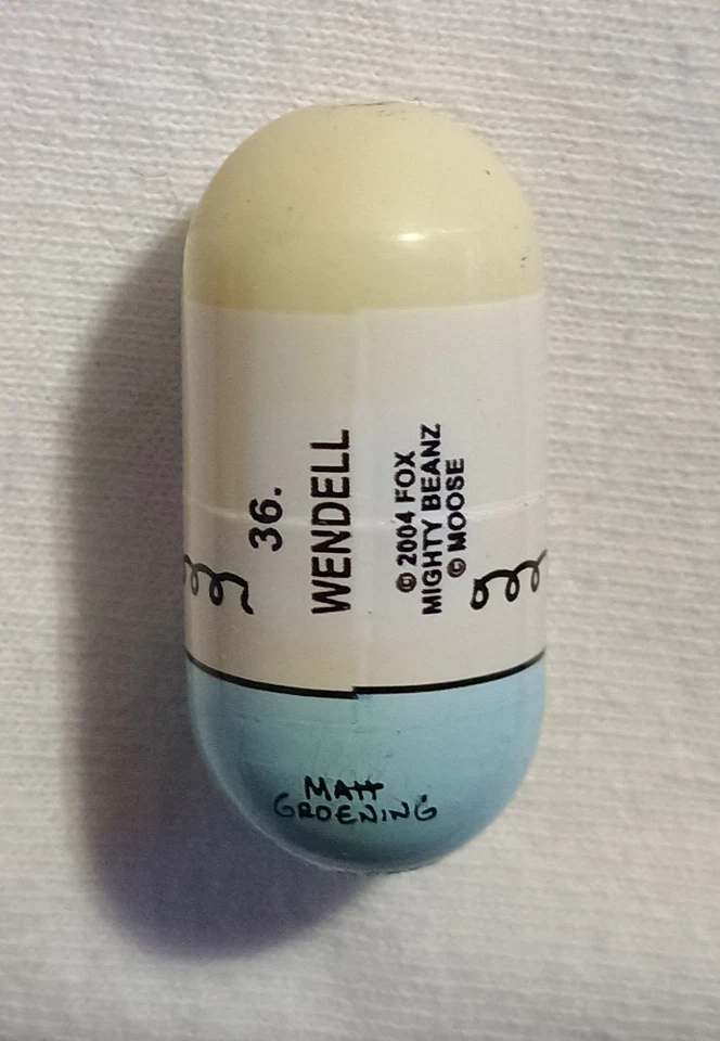 VINTAGE RETIRED SPIN MASTER 2004 SIMPSONS MIGHTY BEANZ NUMBER 36 WENDELL BEAN - Image 2 of 4