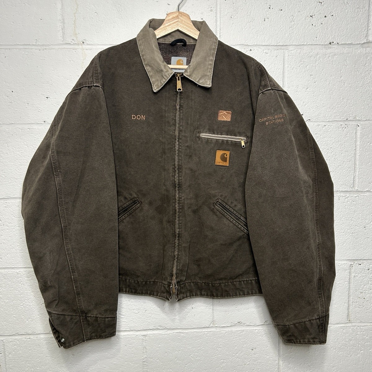 Vintage Carhartt Blanket-Lined Detroit Jacket “Timber” J97 TMB
