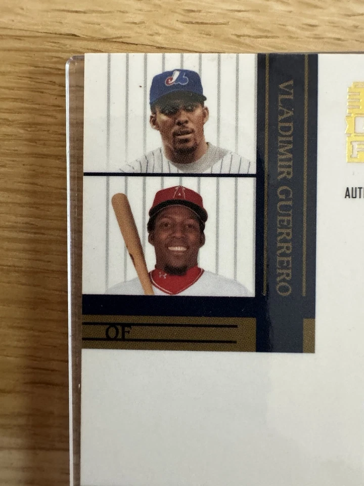 Donruss Prime Patches Vladimir Guerrero 2005 auténtico/100 HOF juego usado Foto 2 de 4