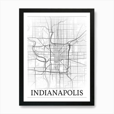 Indianapolis, Indiana, United State Framed Wall Art Poster Canvas Print Picture