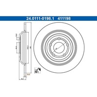 Bremsscheibe ATE 24.0111-0198.1, 1 StüCk