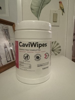Metrex CaviWipes Disinfecting Towelettes, Premoistened, 1 Can, 160 Wipes 13-1100