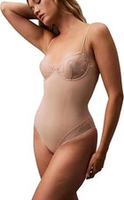 Calvin Klein Womens Shapewear Sensual Stretch Lace Bodysuit New w/ Tags 