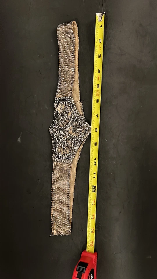 Museum Collection Worthy Victorian Antique Belt French Steel Cut Silver Beads  - Image 4 of 4