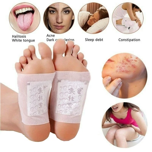 Foot Detox Patches Pads Toxins Deep Cleansing Herbal Organic Slimming Pad 50PCS - Picture 2 of 9