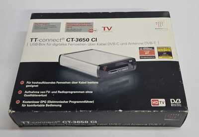 NEW - TechnoTrend TT-connect CT-3650 CI HDTV USB-Box W/ Accessories