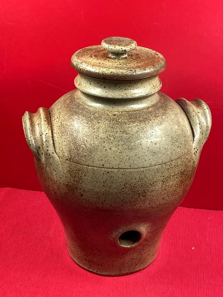 vinaigrier en grès ancien signature à identifier - H 30 cm - Photo 3/4