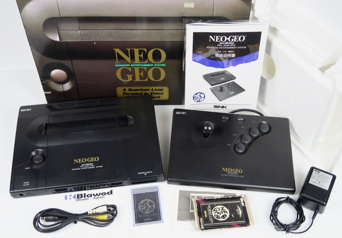 SNK Neo Geo AES MAX 330 MEGA Console unit boxed with memory card