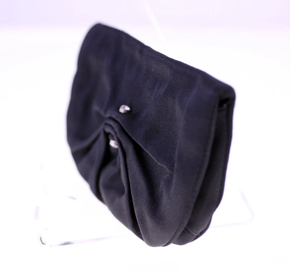 Yves Saint Laurent rive gauche ladies black satin covered evening bag-1990s - Image 4 of 4