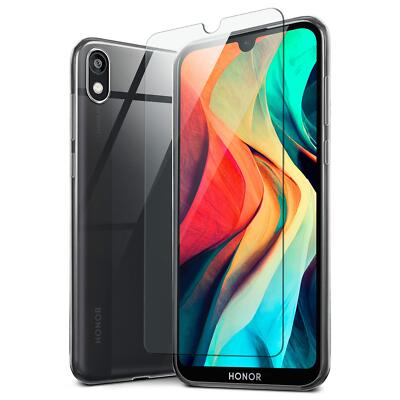 Handy Hülle für Huawei Honor 8S Silikon Case Schutz Cover Bumper mit Panzerfolie