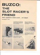 Buzco Slot Car Racing Hand Controller Original Vintage Mag Ad