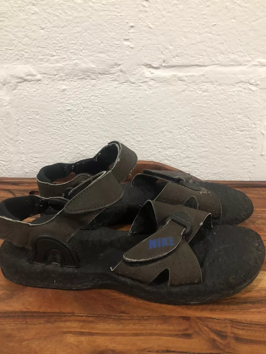 Vintage Nike ACG Deschutz Sport Sandals Size 9 Tan Blue 90s