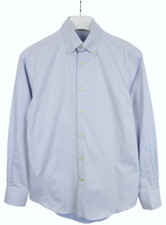 SUITSUPPLY Slim Fit Formal Shirt Men's XS Two Ply Button Down Collar