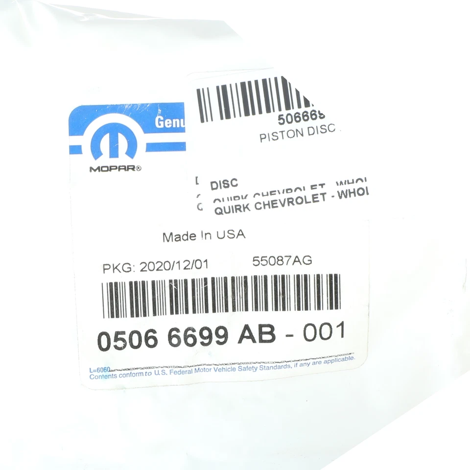 Kit de pistón y sello de freno de disco genuino Mopar Chrysler Dodge Ram 5066699AB Foto 4 de 4