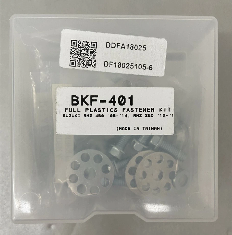 Kit completo de sujeción de plástico BKF-401 Suzuki RMZ 450 '08-'17 y RMZ 250 '10-'18 Foto 2 de 3
