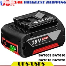 For Bosch 18V 5.0Ah Lithium-Ion Battery 18Volt GBA BAT609 BAT620 BAT610 17618-01