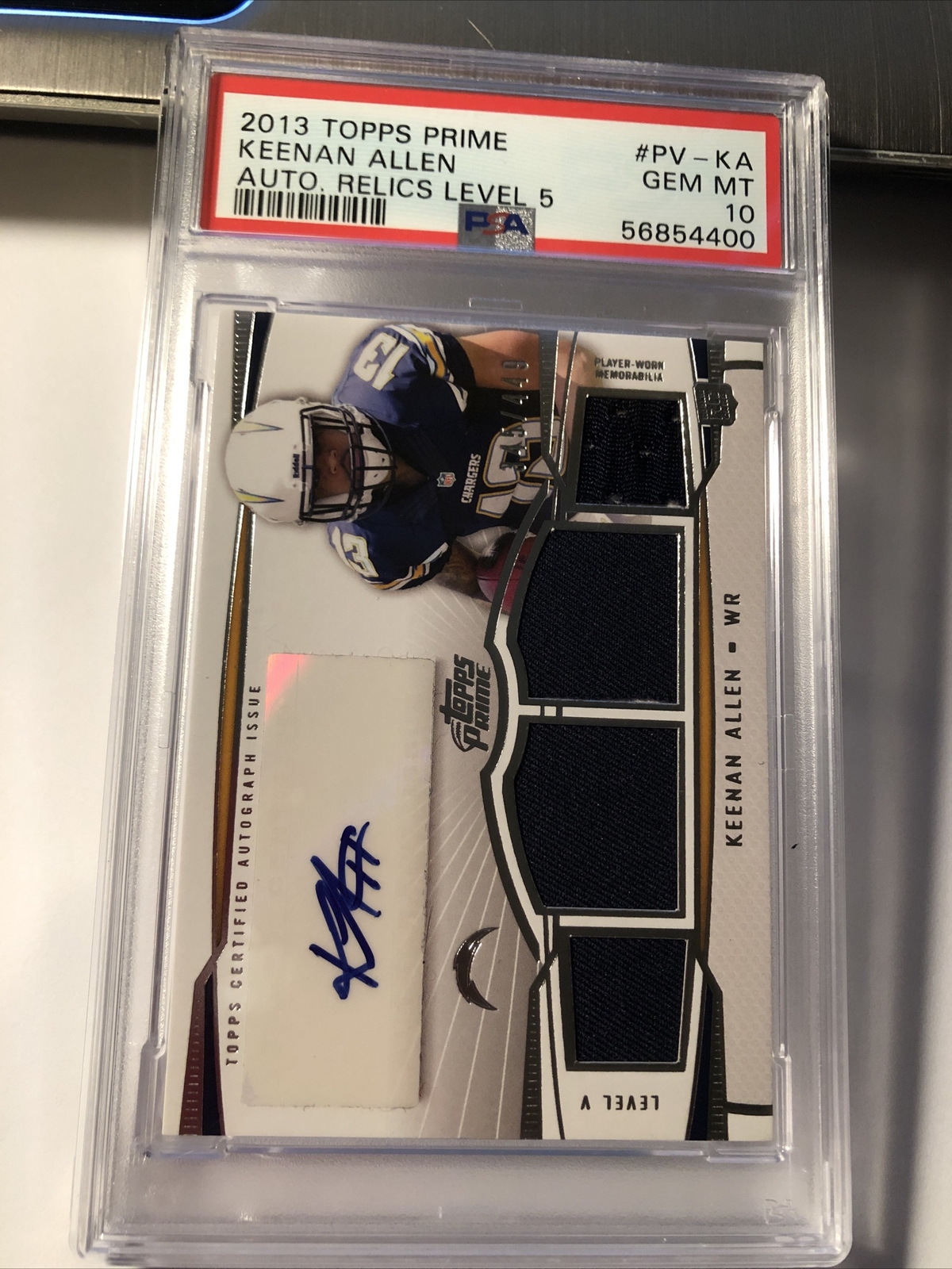 Keenan Allen Topps Prime Autographed Relics Level 5 #PVKA Base