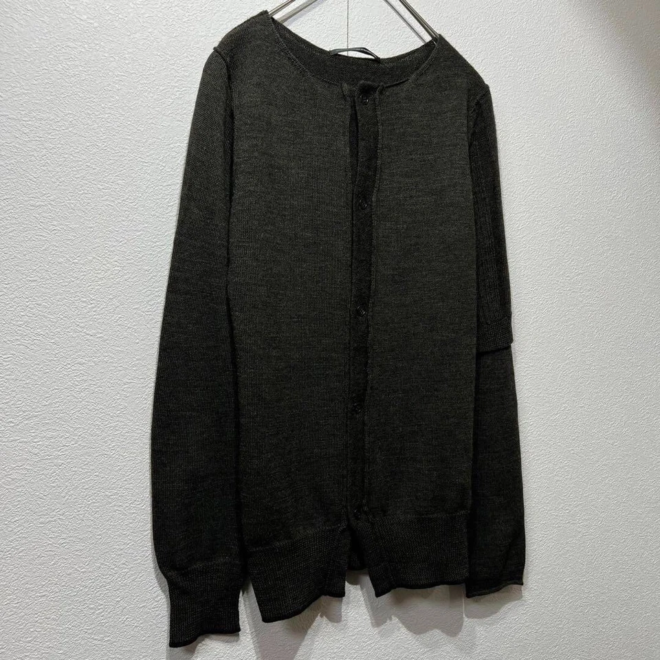 Кардиган на пуговицах Y's Yohji Yamamoto высококачественный дизайн вязаная шерсть сделано в Японии - Изображение 2 из 4