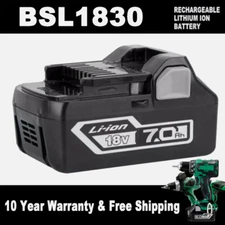 New 18V Slide Li-ion 7.0AH Battery for Hitachi BSL1830 BSL1815X BSL1830C Lithium