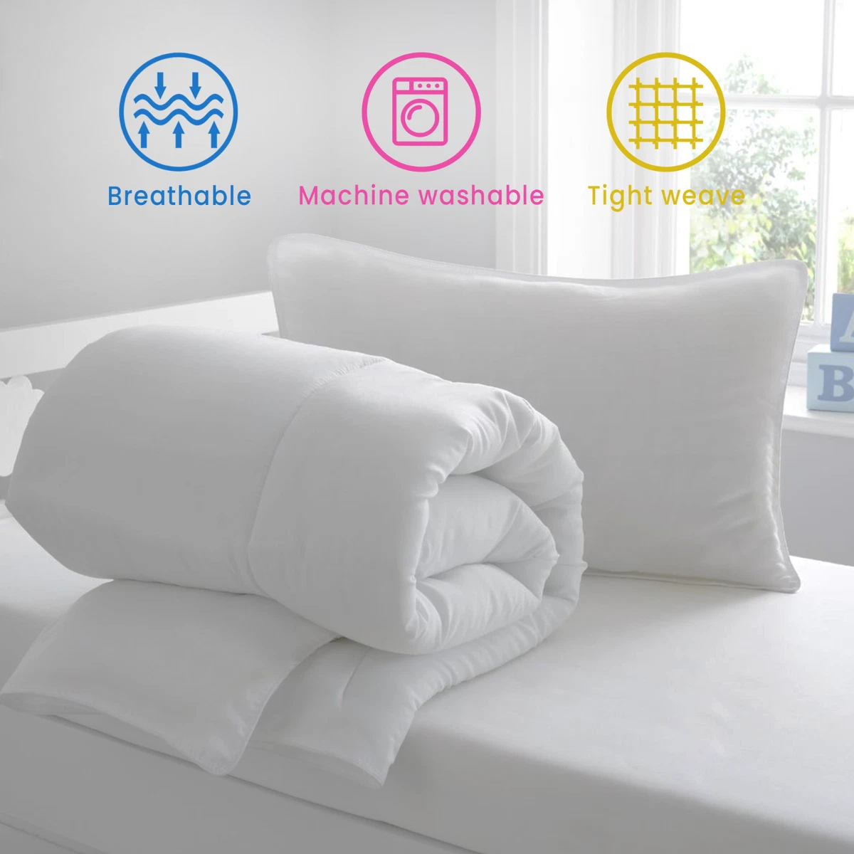 Nursery Baby Junior Toddler Anti Allergy Cot Bed DUVET and Pillow
