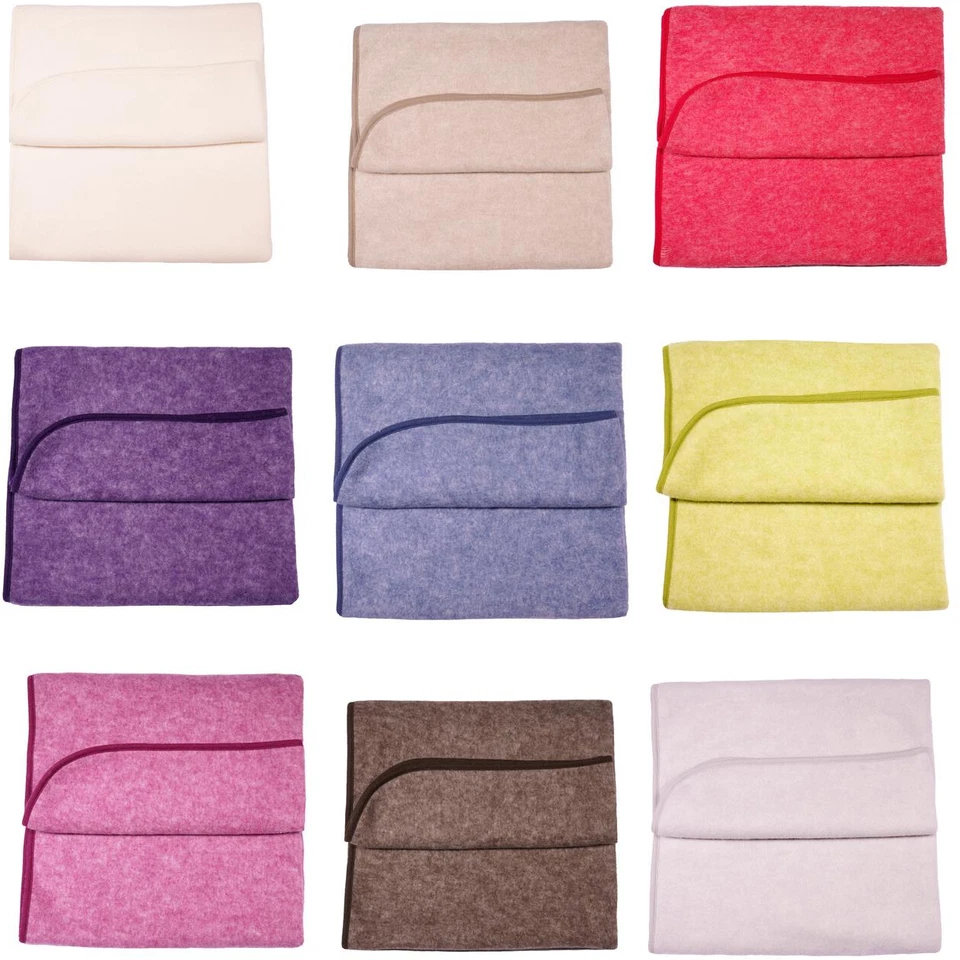 Cosilana Baby-Decke aus Bio Merino Woll-Baumwoll-Fleece Kuscheldecke 75 x 100 cm