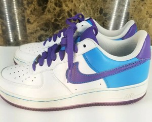 RARE Nike Air Force One '07 White/purple/laser Blue AF 1 Size 7.5  315122-151 | eBay
