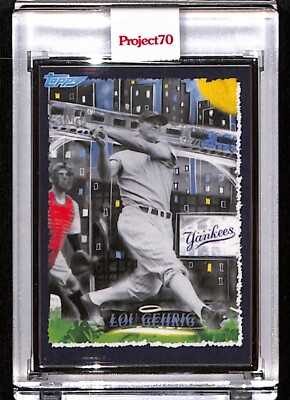 2021 TOPPS PROJECT 70 #810 LOU GEHRIG BY KING SALADEEN P70 AP SILVER FRAME 01/51