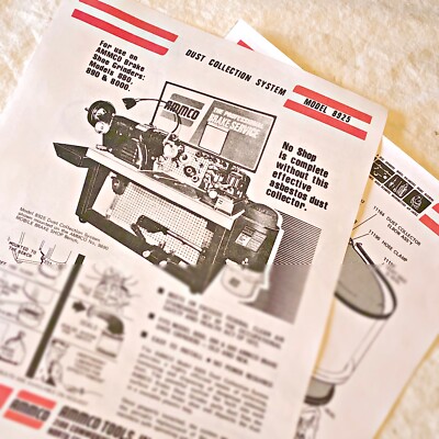 Ammco 8925 Safe-Arc Dust Collection System Manual Data Sheet Brake Shoe Grinder
