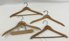 Lot of 4 Vintage Wooden Coat Suit Jacket Pants Hangers