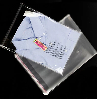 T-shirts Packing Poly Bags Clothes Display Resealable Clear Packing Bags UK