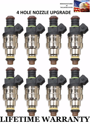 #ad #ad 4 Hole Nozzle Upgraded Bosch Set of 8 Fuel Injectors For GMC Chevy 7.4L 454 $199.00