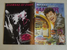METAL HAMMER Nr. 3 - 1987 Ozzy Osbourne Manowar Aardschokdag Iron Maiden +Poster