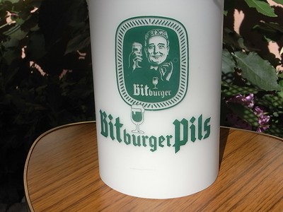 Orig Bitburger Lampe Bitte Ein Bit Glas Blechschirm Um 1960 Bier Brauerei Ebay 