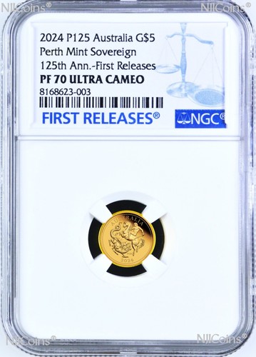 5-Coin Set 2024 Aussie Q+H+S+D+F Sovereign GOLD $5 $15 $25 $50 $100 NGC PF70 FR - Picture 6 of 13