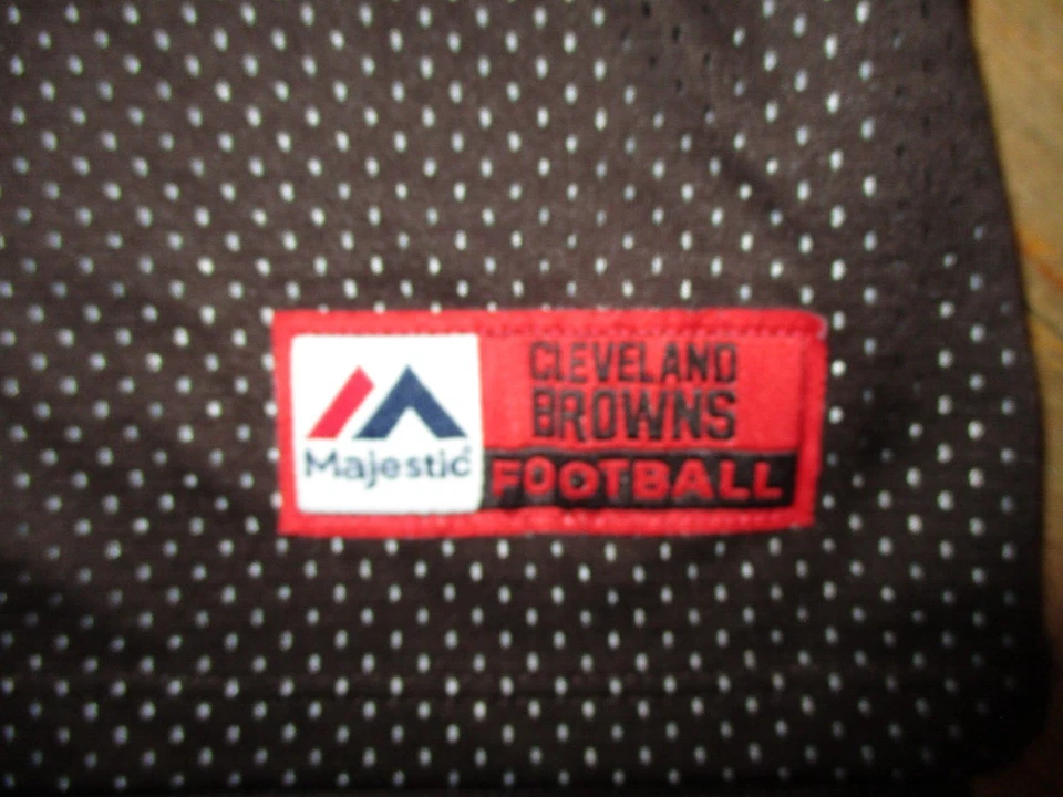 CAMISA JERSEY 2XL Mujer CLEVELAND BROWNS Cuello Con Cordones Bordado Casco Logo XXL Foto 4 de 4